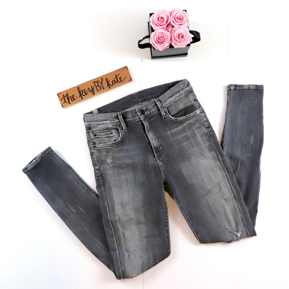Citizens Of Humanity Denim - Citizens of Humanity Gray Skinny Distressed Jeans